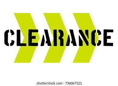 clearance sticker. Authentic design graphic stamp. Original series