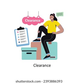 Clearance vector Flat Design illustration. Symbol on White background EPS 10 File