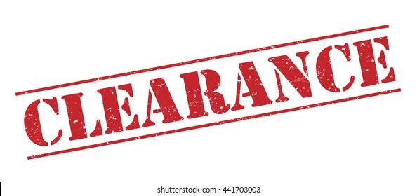 clearance vector stamp on white background