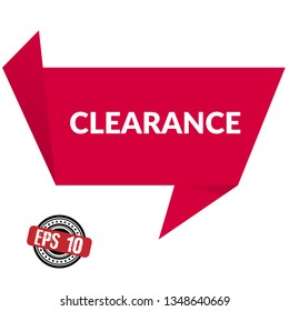 clearence sign,label.clearence speech bubble. try now tag sign,banner