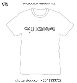 CLEARFLOW t-shirt design print vector art