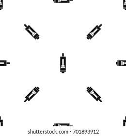 Clearomizer for cigarette pattern repeat seamless in black color for any design. Vector geometric illustration