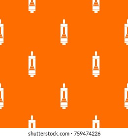 Clearomizer for cigarette pattern repeat seamless in orange color for any design. Vector geometric illustration
