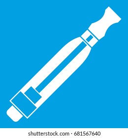 Clearomizer icon white isolated on blue background vector illustration