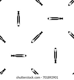 Clearomizer pattern repeat seamless in black color for any design. Vector geometric illustration