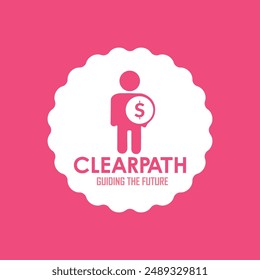 Diseño de logo moderno y minimalista en Vector "Clearpath". Diseño del logo de la tipografía Guiding The Future. Un Iniciar sesión de un dólar por moneda.