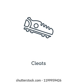 Cleats concept line icon. Linear Cleats concept outline symbol design. This simple element illustration can be used for web and mobile UI/UX.