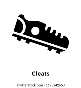 Cleats icon vector isolated on white background, logo concept of Cleats sign on transparent background, filled black symbol