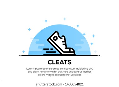 CLEATS AND ILLUSTRATION ICON CONCEPT