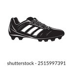 cleats silhouette vector illustration on white background