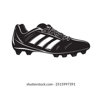 cleats silhouette vector illustration on white background