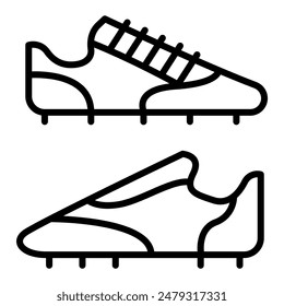 Cleats, stud icon in thin line style Vector illustration graphic design