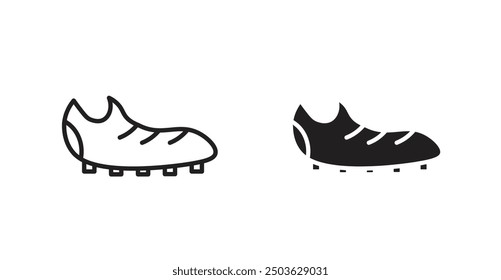 Cleats vector icon in solid and outline style