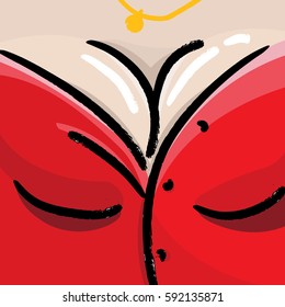 Cleavage red color 