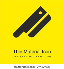 Cleaver bright yellow material minimal icon or logo design