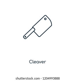 Cleaver concept line icon. Linear Cleaver concept outline symbol design. This simple element illustration can be used for web and mobile UI/UX.