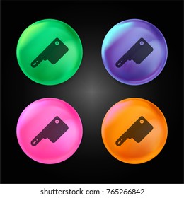 Cleaver crystal ball design icon in green - blue - pink and orange.