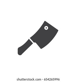 Cleaver, hatchet icon vector, filled flat sign, solid pictogram isolated on white. Symbol, logo illustration. Pixel perfect