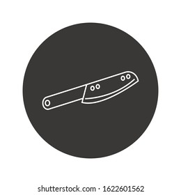 Cleaver, hatchet line icon vector flat design