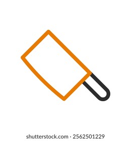 Cleaver icon, butcher knife. Concept of cooking, kitchen, and food preparation.