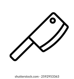 Cleaver icon illustration in line style. Perfect for website mobile app presentation. Suitable for any user interface and user experience