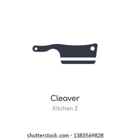 cleaver icon. isolated cleaver icon vector illustration from kitchen 2 collection. editable sing symbol can be use for web site and mobile app