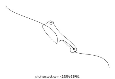 Cleaver icon line continuous drawing vector. One line Cleaver icon vector background, continuous line butcher knife.one line drawing of butcher knife.