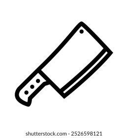 cleaver icon. Outline style design isolated on white background