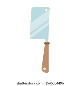 cleaver icon, over white background, vector illustration