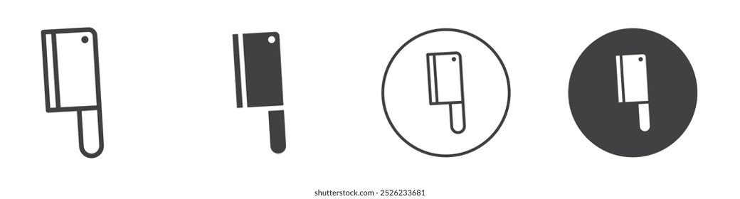 Cleaver icon Simple outline vector logo