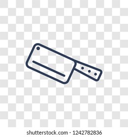 Cleaver icon. Trendy linear Cleaver logo concept on transparent background from kitchen collection