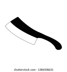 cleaver icon vector sign black and white simple