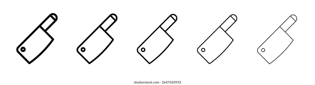 ícone do cleaver vetor fino contorno estilo sinal