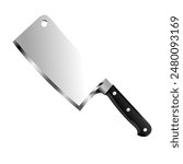 cleaver, kitchen knife, vector illustration