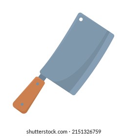 cleaver knife icon on white background