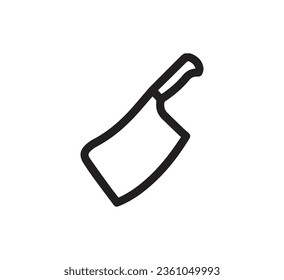 Cleaver Knife icon vector. Linear style sign for mobile concept and web design. Cleaver Knife symbol illustration. Pixel vector graphics - Vector.