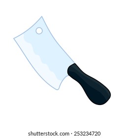 cleaver knife isolated illustration on white background