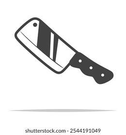 Cleaver knife outline icon transparent vector isolated