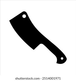 Cleaver knife silhouette vector illustration design on white background.