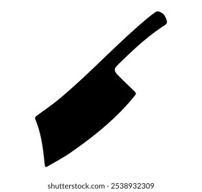 Cleaver Messer Silhouette Vektorgrafik-Design auf weißem Hintergrund.