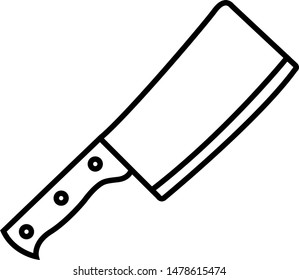 Cleaver line icon, logo isolated on white background