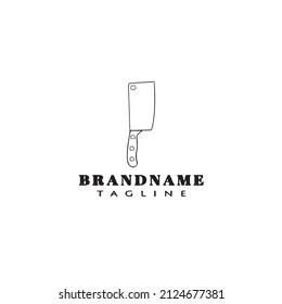 cleaver logo cartoon design template icon black modern isolated flat illustration