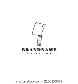 cleaver logo cartoon design template icon black modern isolated concept illustration