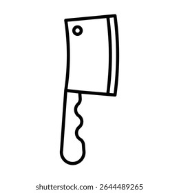 Cleaver para ícone de carne delinear sinal de conjunto