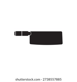 Cleaver silhouette vector. Butcher cleaver vector in clean solid silhouette. Perfect for meat, butchery, culinary, and food industry illustrations.