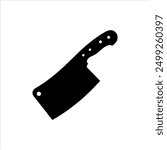 Cleaver silhouette vector illustration on white background