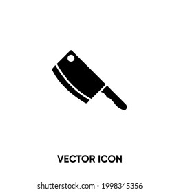 Cleaver vector icon . Modern, simple flat vector illustration for website or mobile app.Butcher knife symbol, logo illustration. Pixel perfect vector graphics