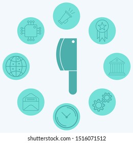 Cleaver vector icon sign symbol