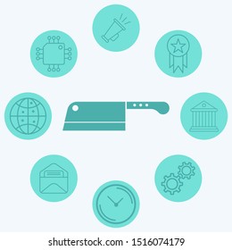 Cleaver vector icon sign symbol