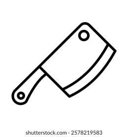 Cleaver Vector Line Icon Design